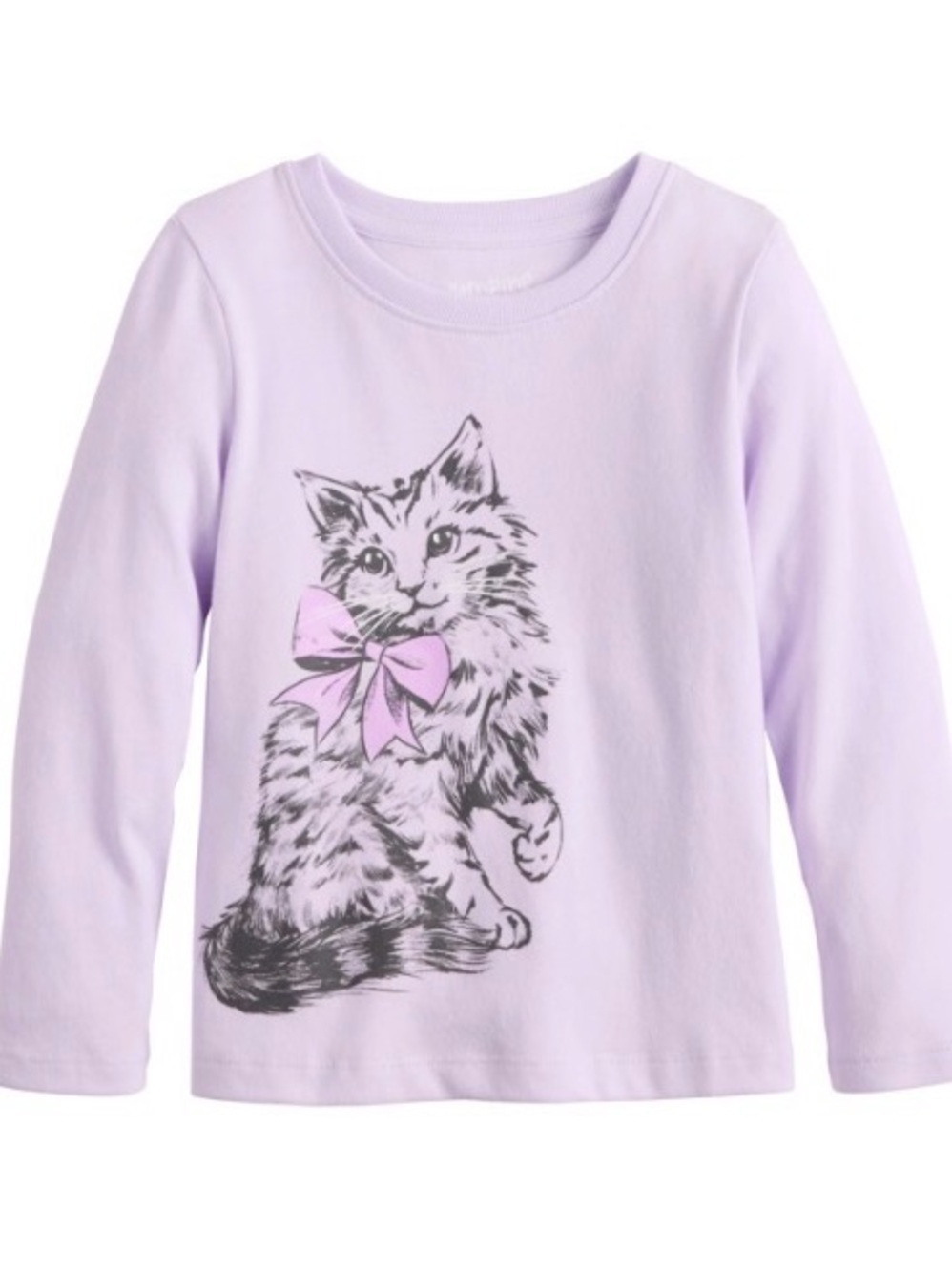 Girls Jumping Beans® Core Long Sleeve Graphic Tee/Size 10/Lilac